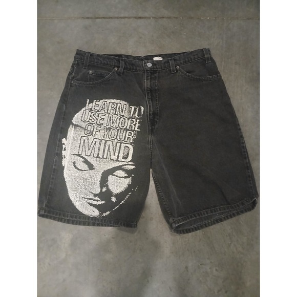 Levi's Other - Rare Levis 550 Orange Tab Jean Shorts Jorts Black Denim 38 '94